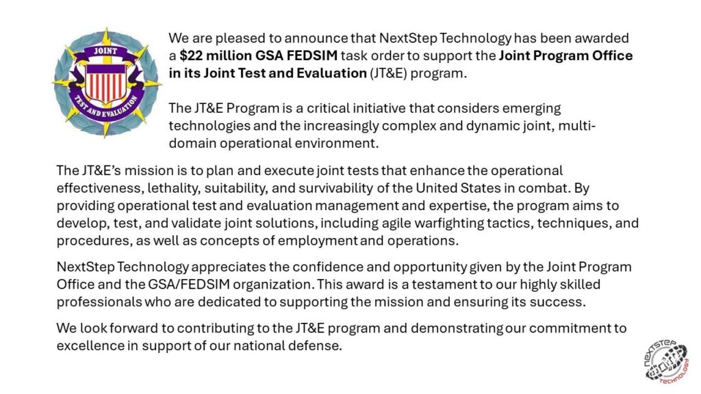 We won a new contract and customer!